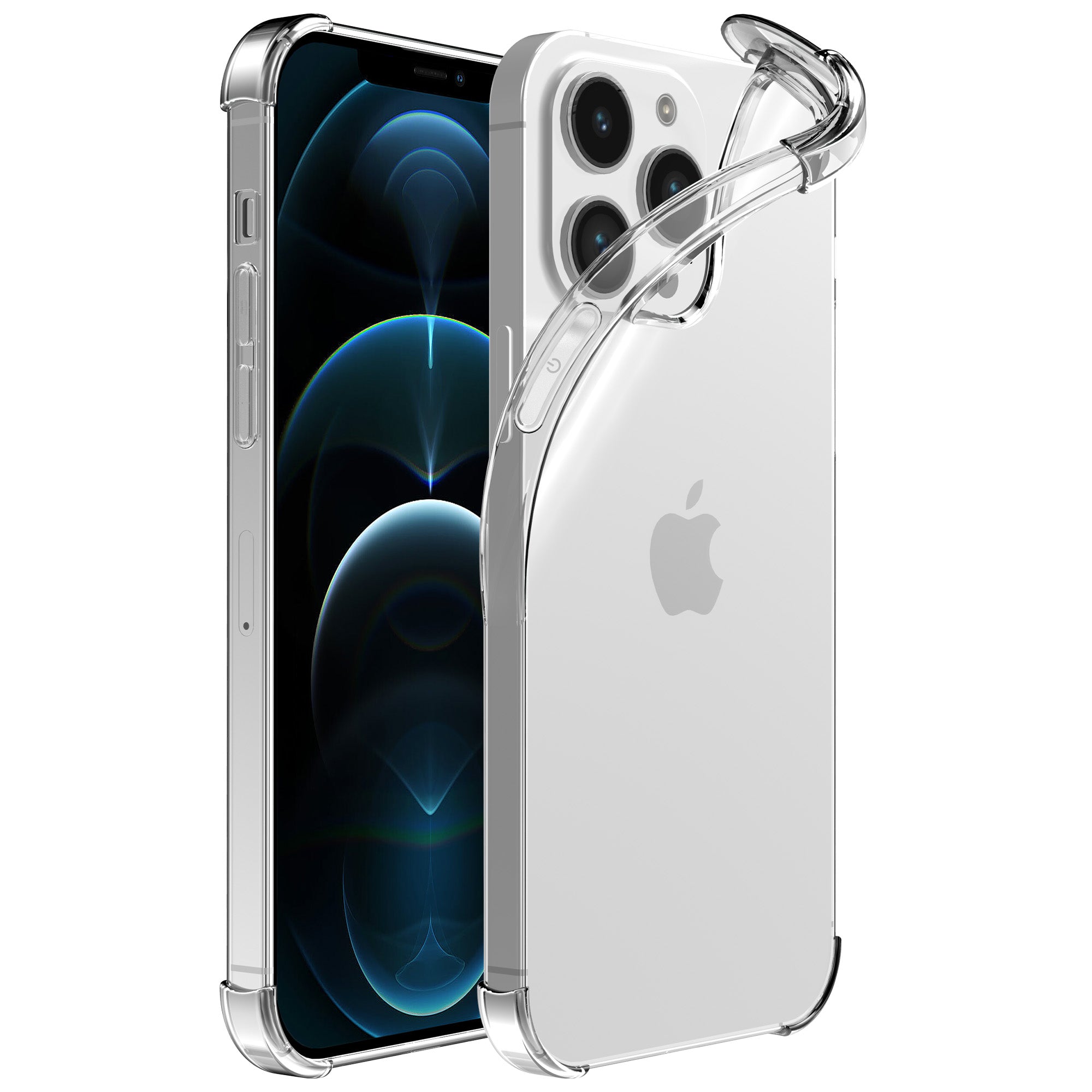 Telefoonhoesje Geschikt voor iPhone 12/12 Pro transparant hoesje flexibel met stootrand