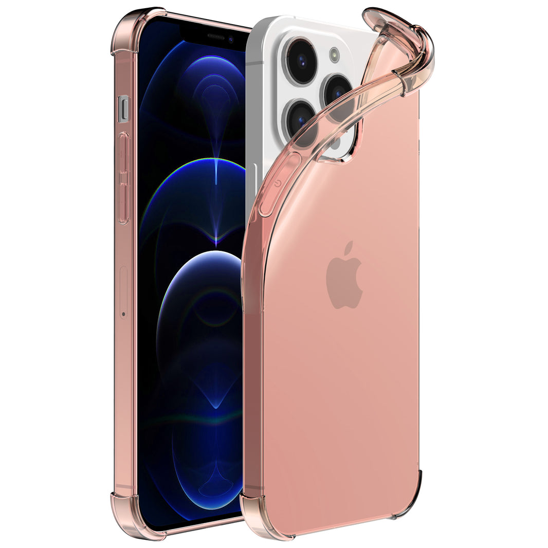 iPhone 12/12 Pro transparant siliconen hoesje - Lichtroze