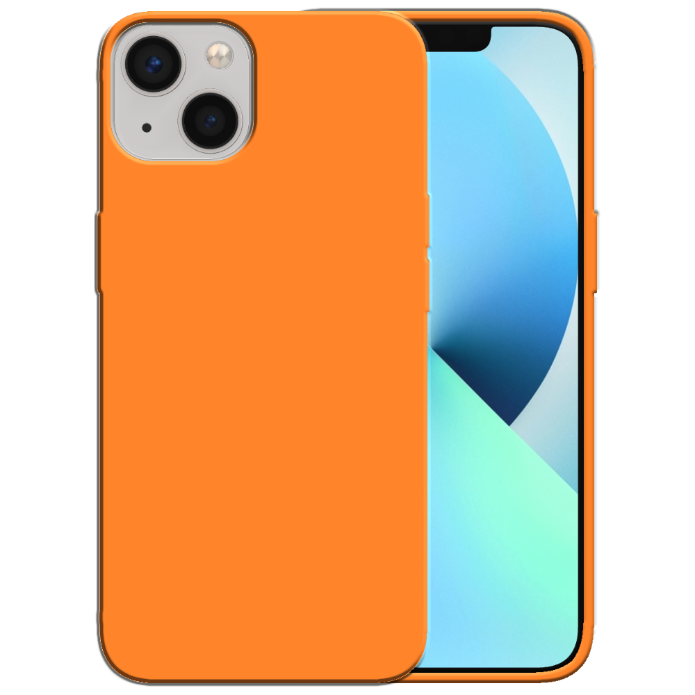 Siliconen hoesje voor iPhone 13 case met
  zachte binnenkant - Oranje