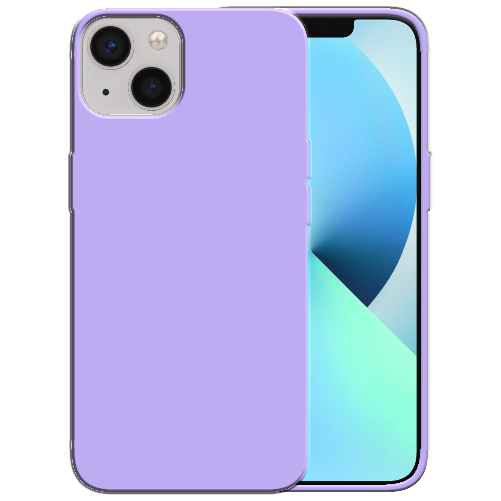 Siliconen hoesje voor iPhone 13 case met
  zachte binnenkant - Paars