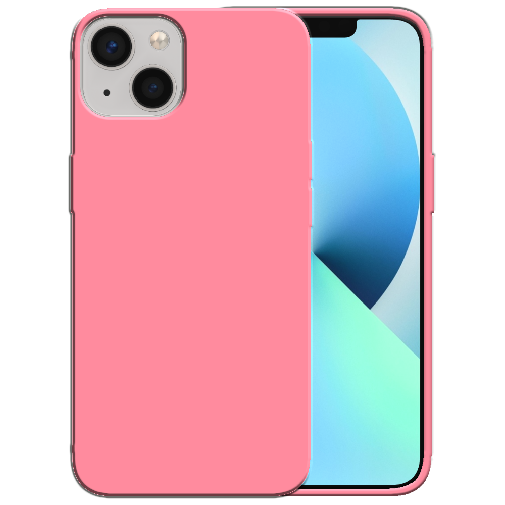 Siliconen hoesje voor iPhone 13 case met
  zachte binnenkant - Roze