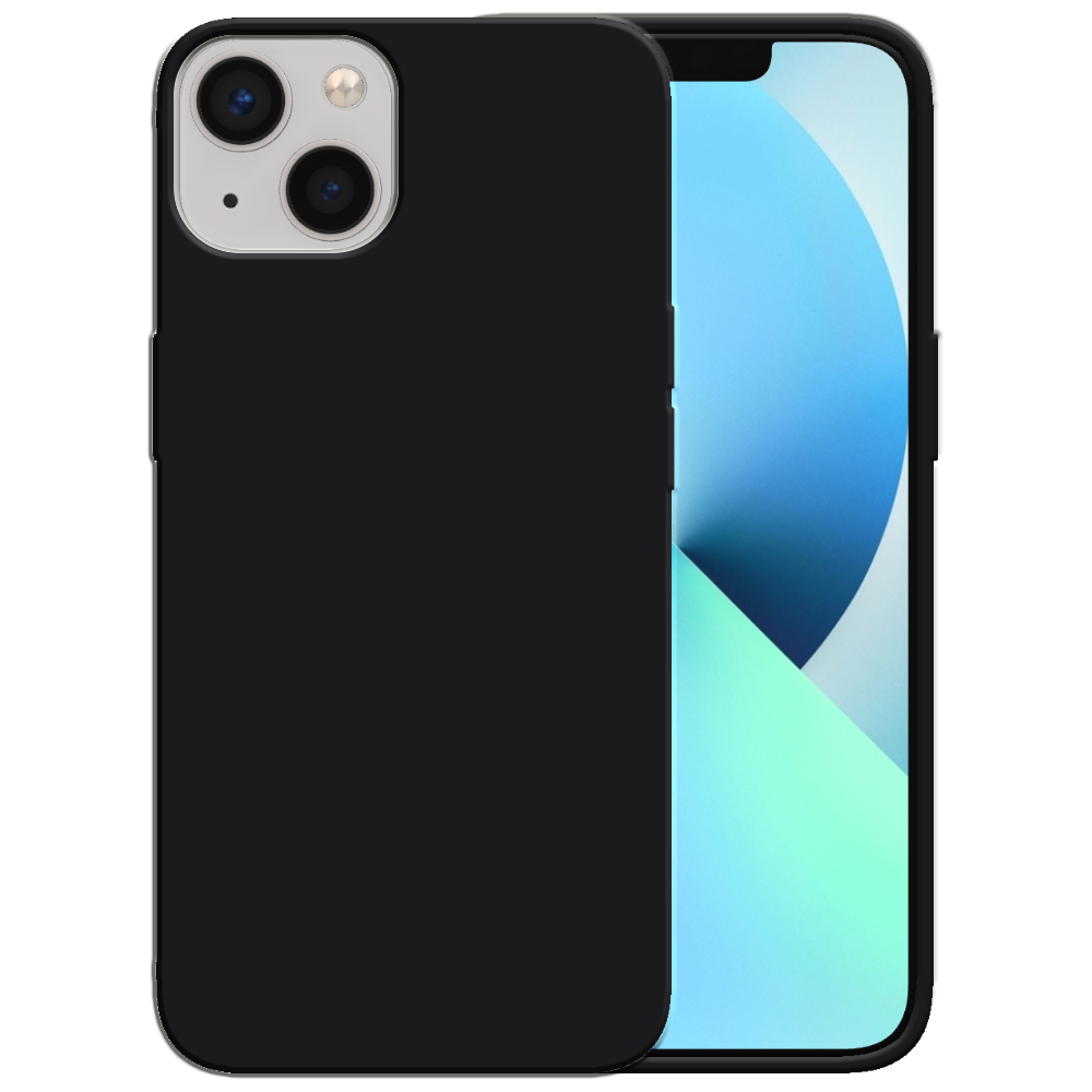 Siliconen hoesje voor iPhone 13 case met  zachte binnenkant - Zwart