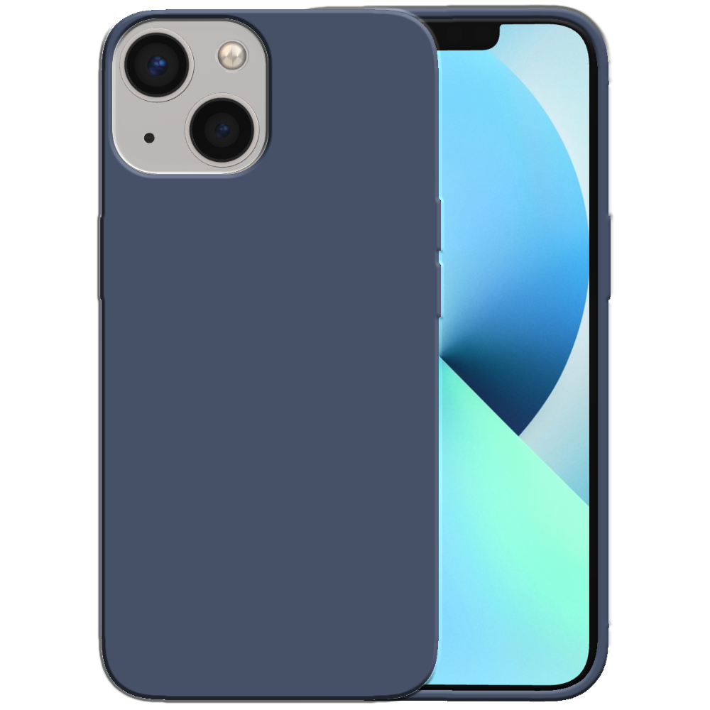 Siliconen hoesje voor iPhone 13 Mini case
  met zachte binnenkant - Donkerblauw
