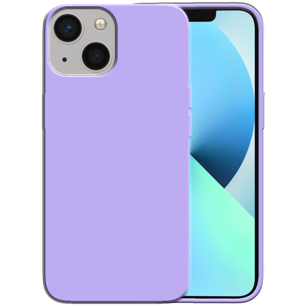 Siliconen hoesje voor iPhone 13 Mini case  met zachte binnenkant - Paars