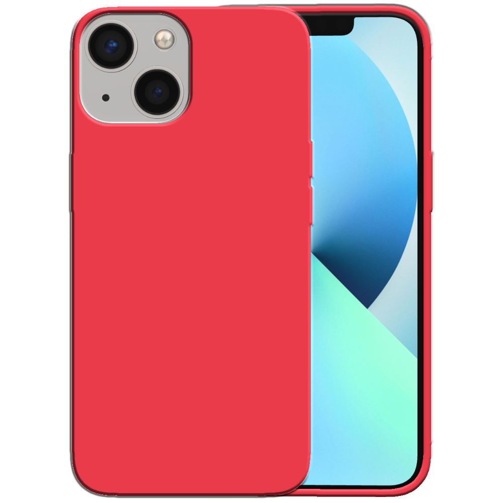Siliconen hoesje voor iPhone 13 Mini case
  met zachte binnenkant - Rood