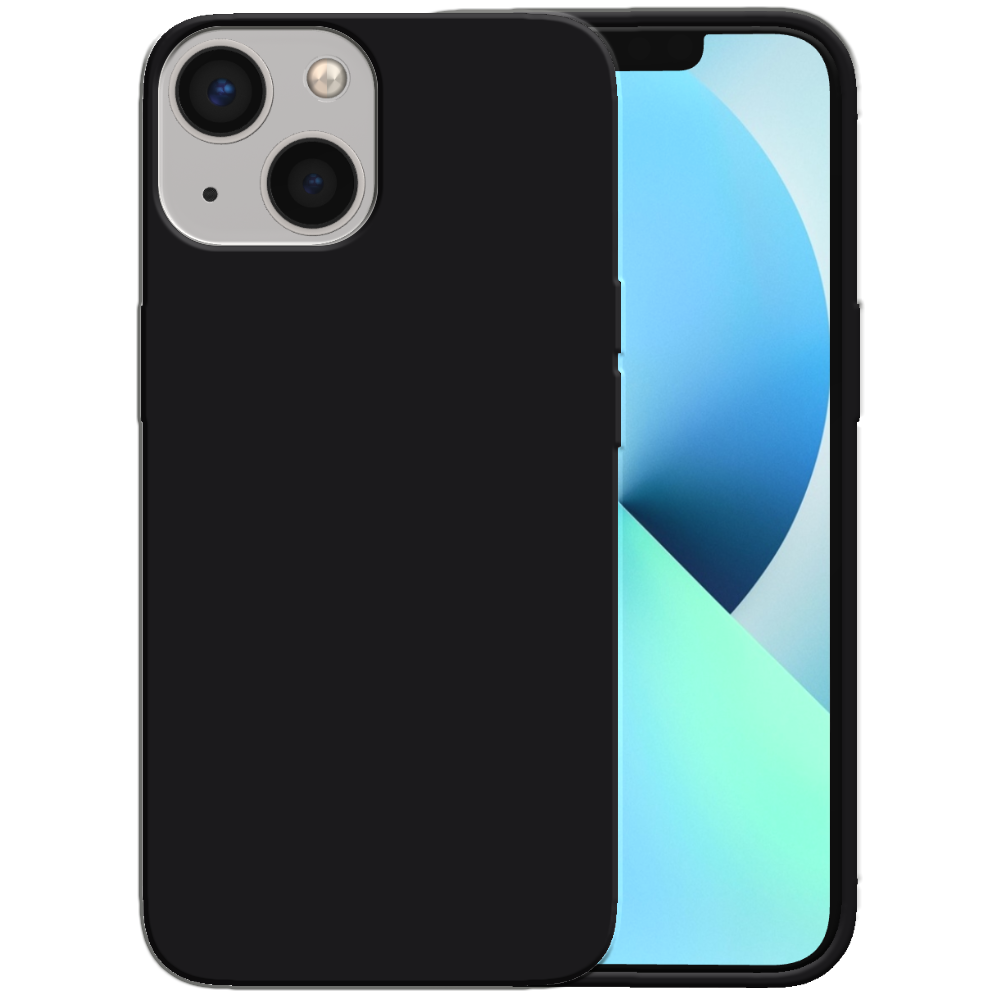 Siliconen hoesje voor iPhone 13 Mini case
  met zachte binnenkant - Zwart