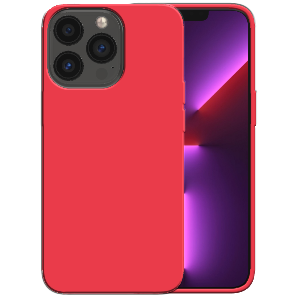 Siliconen hoesje voor iPhone 13 Pro case
  met zachte binnenkant - Rood
