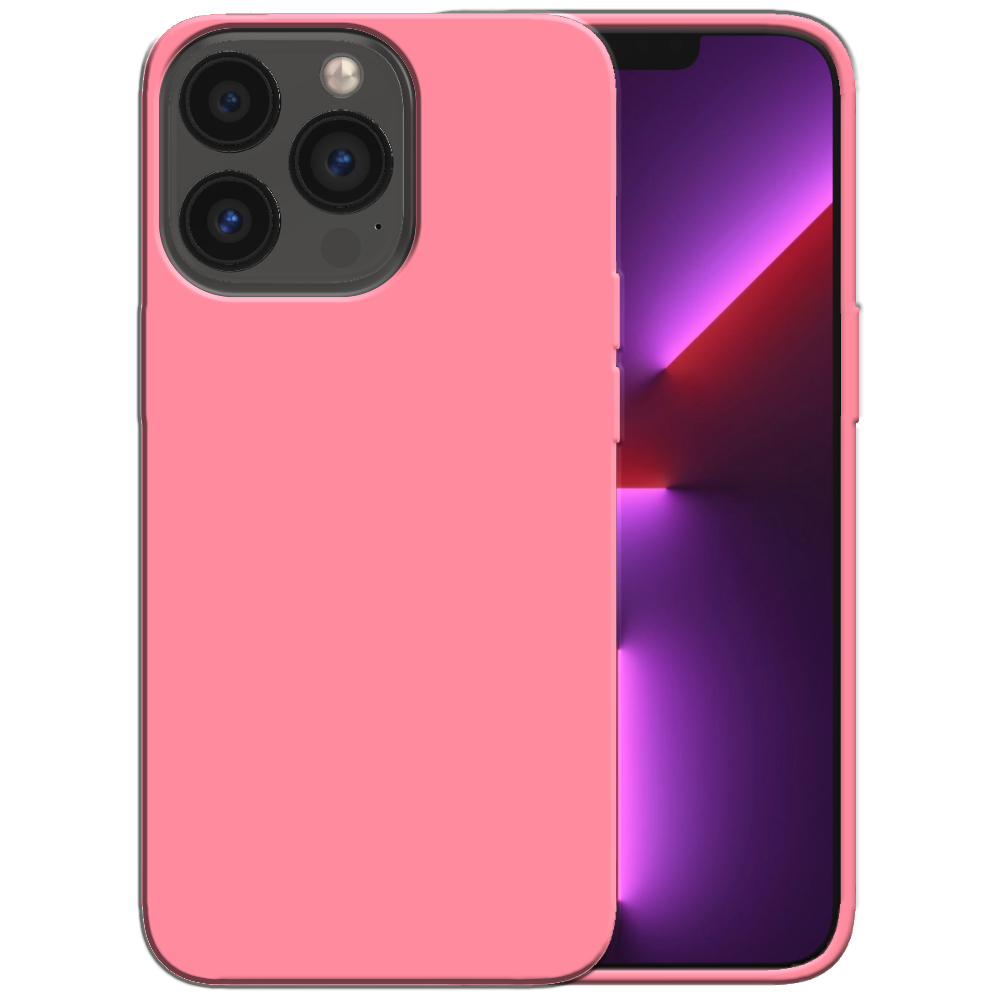 Siliconen hoesje voor iPhone 13 Pro case
  met zachte binnenkant - Roze