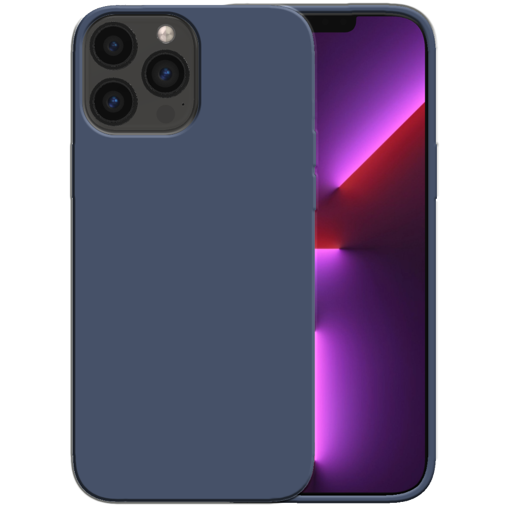 Siliconen hoesje voor iPhone 13 Pro Max
  case met zachte binnenkant - Donkerblauw