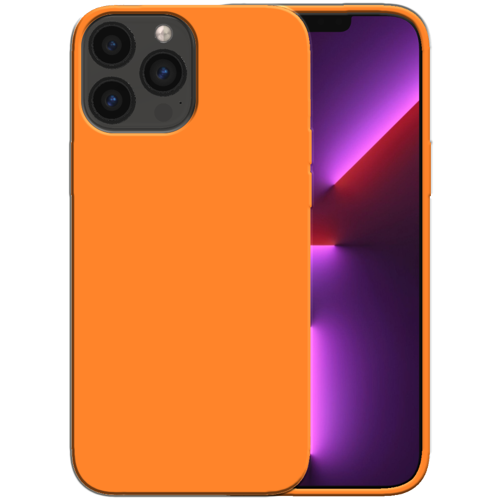 Siliconen hoesje voor iPhone 13 Pro Max
  case met zachte binnenkant - Oranje