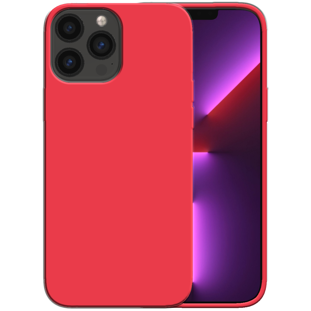 Siliconen hoesje voor iPhone 13 Pro Max
  case met zachte binnenkant - Rood