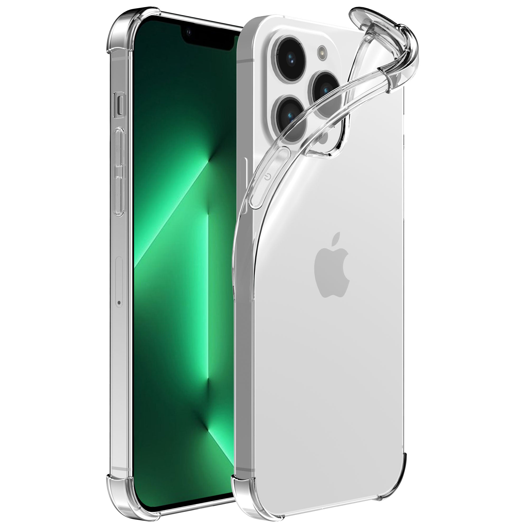 Telefoonhoesje Geschikt voor iPhone 13 Pro Max transparant hoesje flexibel met stootrand