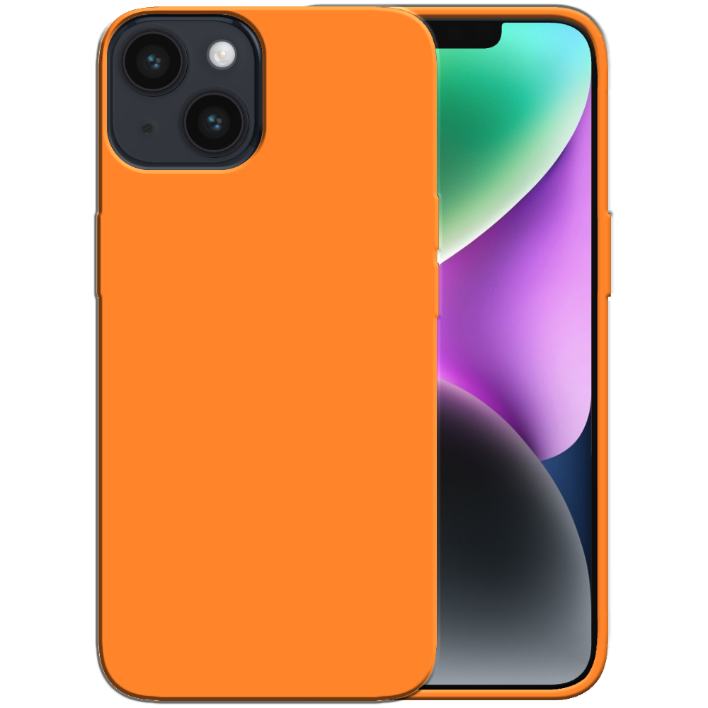 Siliconen hoesje voor iPhone 14 case met
  zachte binnenkant - Oranje