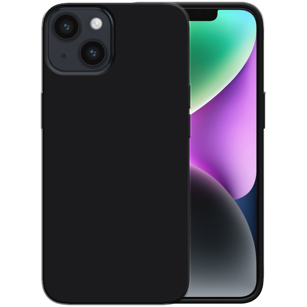 Siliconen hoesje voor iPhone 14 case met
  zachte binnenkant - Zwart