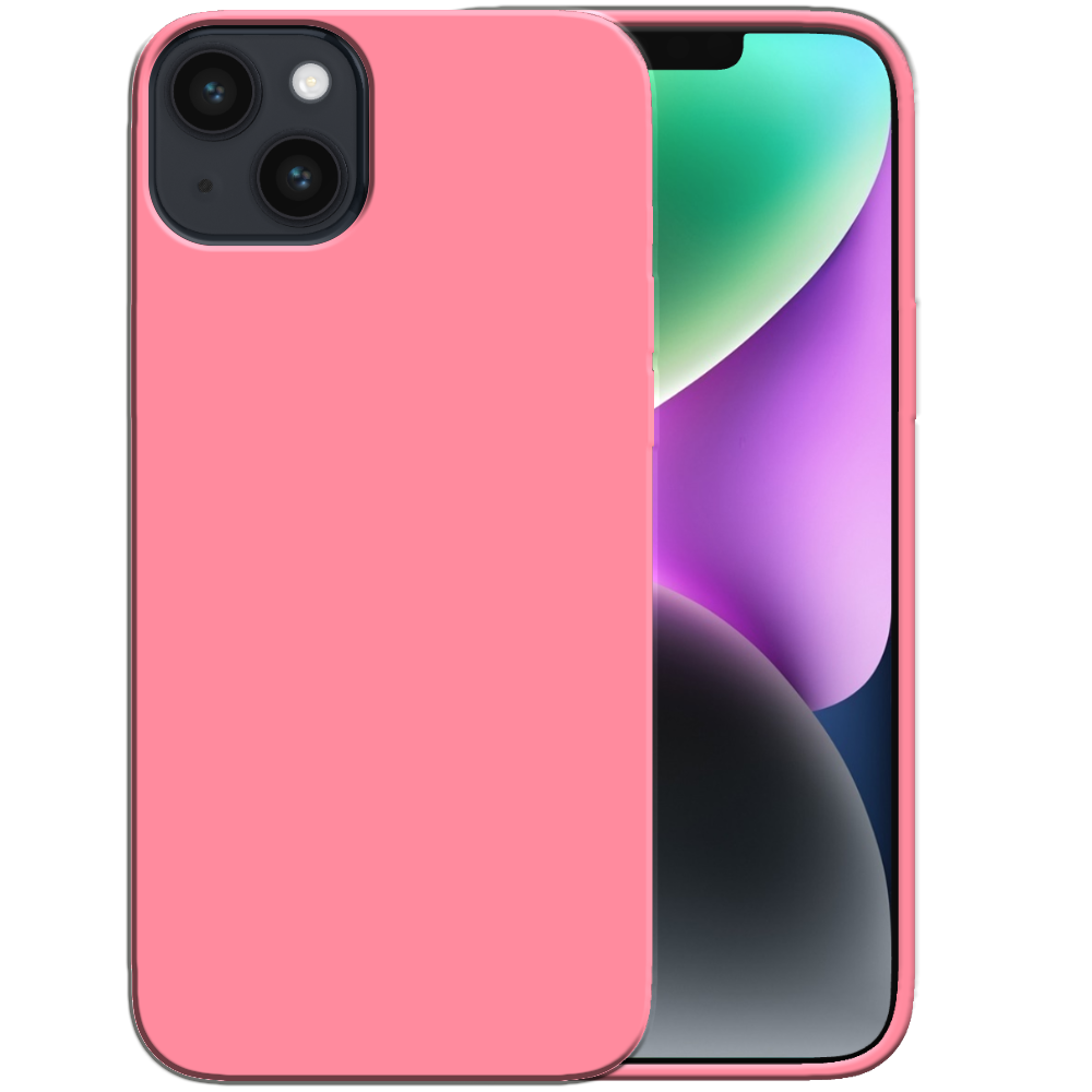 Siliconen hoesje voor iPhone 14 Plus case
  met zachte binnenkant - Roze