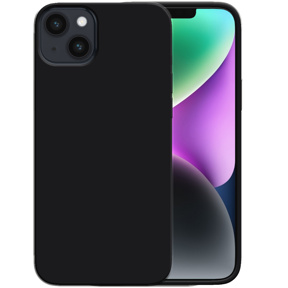 Siliconen hoesje voor iPhone 14 Plus case
  met zachte binnenkant - Zwart