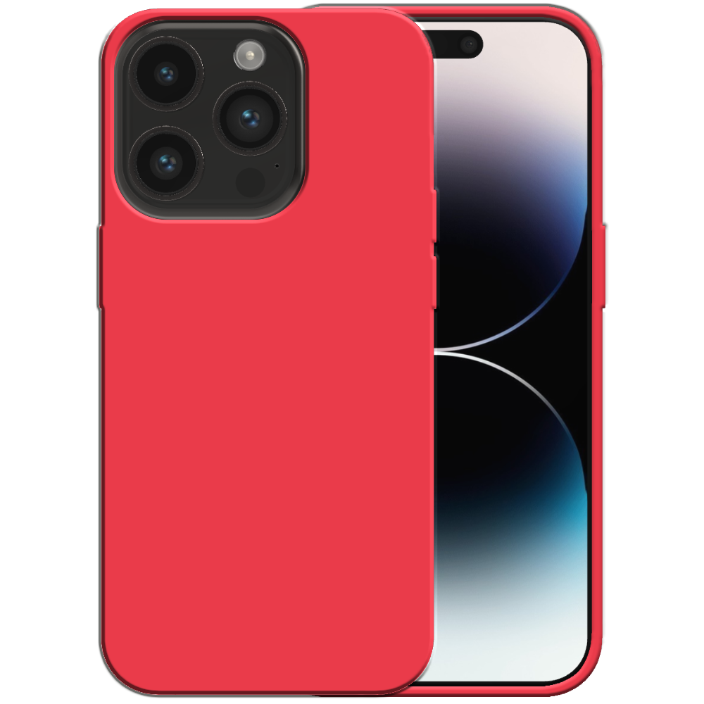 Siliconen hoesje voor iPhone 14 Pro case
  met zachte binnenkant - Rood