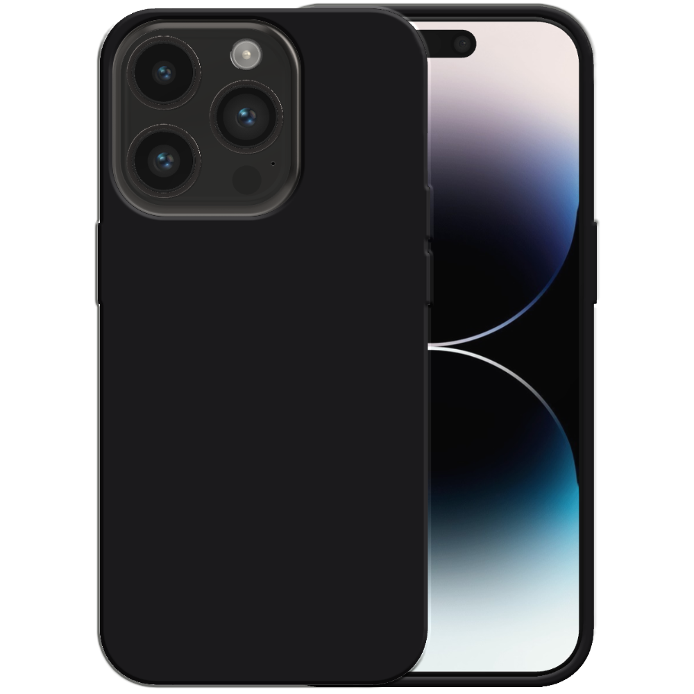 Siliconen hoesje voor iPhone 14 Pro case
  met zachte binnenkant - Zwart
