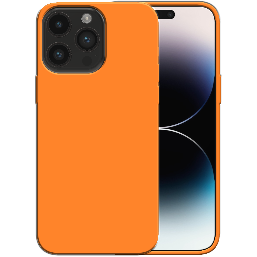 Siliconen hoesje voor iPhone 14 Pro Max
  case met zachte binnenkant - Oranje