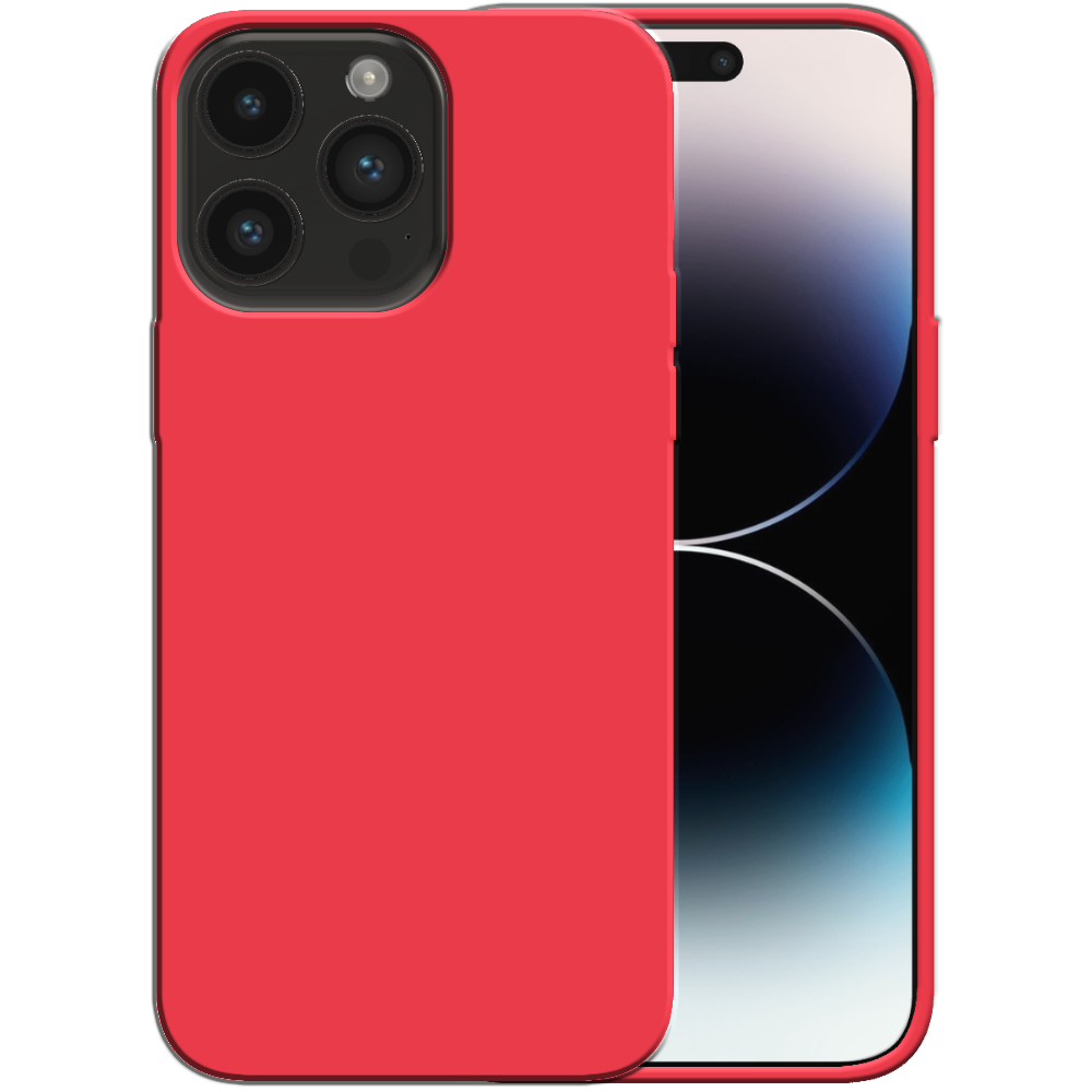 Siliconen hoesje voor iPhone 14 Pro Max
  case met zachte binnenkant - Rood