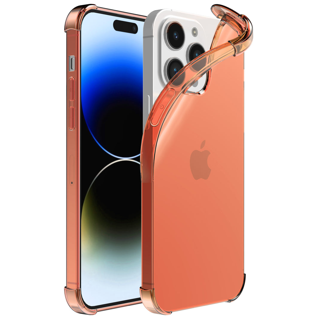 Telefoonhoesje Geschikt voor iPhone 14
  Pro Max Transparant Schokbestendig Siliconen Hoesje met Stootrand -
  Shockproof Back Cover Case - Rood