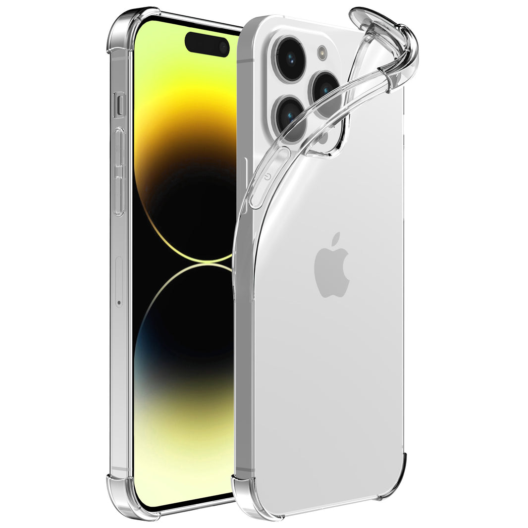 Telefoonhoesje Geschikt voor iPhone 14 Pro transparant shockproof TPU siliconen hoesje met stootrand