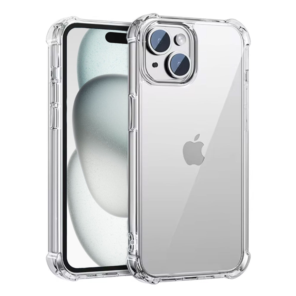 Telefoonhoesje Geschikt voor iPhone 15
  Plus transparant - Shockproof TPU siliconen Hoesje met Stootrand -
  Smartphonica
