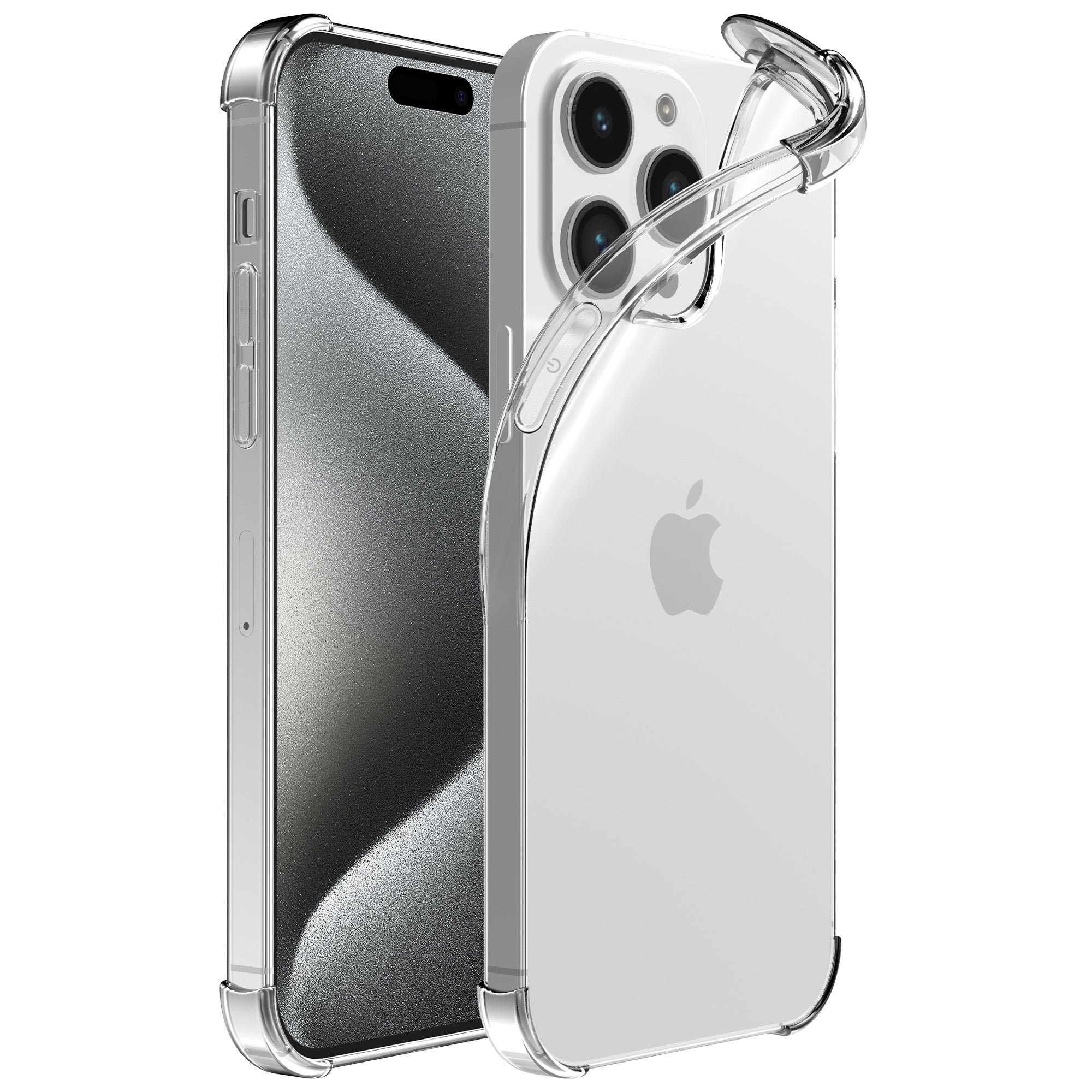 Telefoonhoesje Geschikt voor iPhone 15
  Pro Max transparant - Shockproof TPU siliconen Hoesje met Stootrand -
  Smartphonica