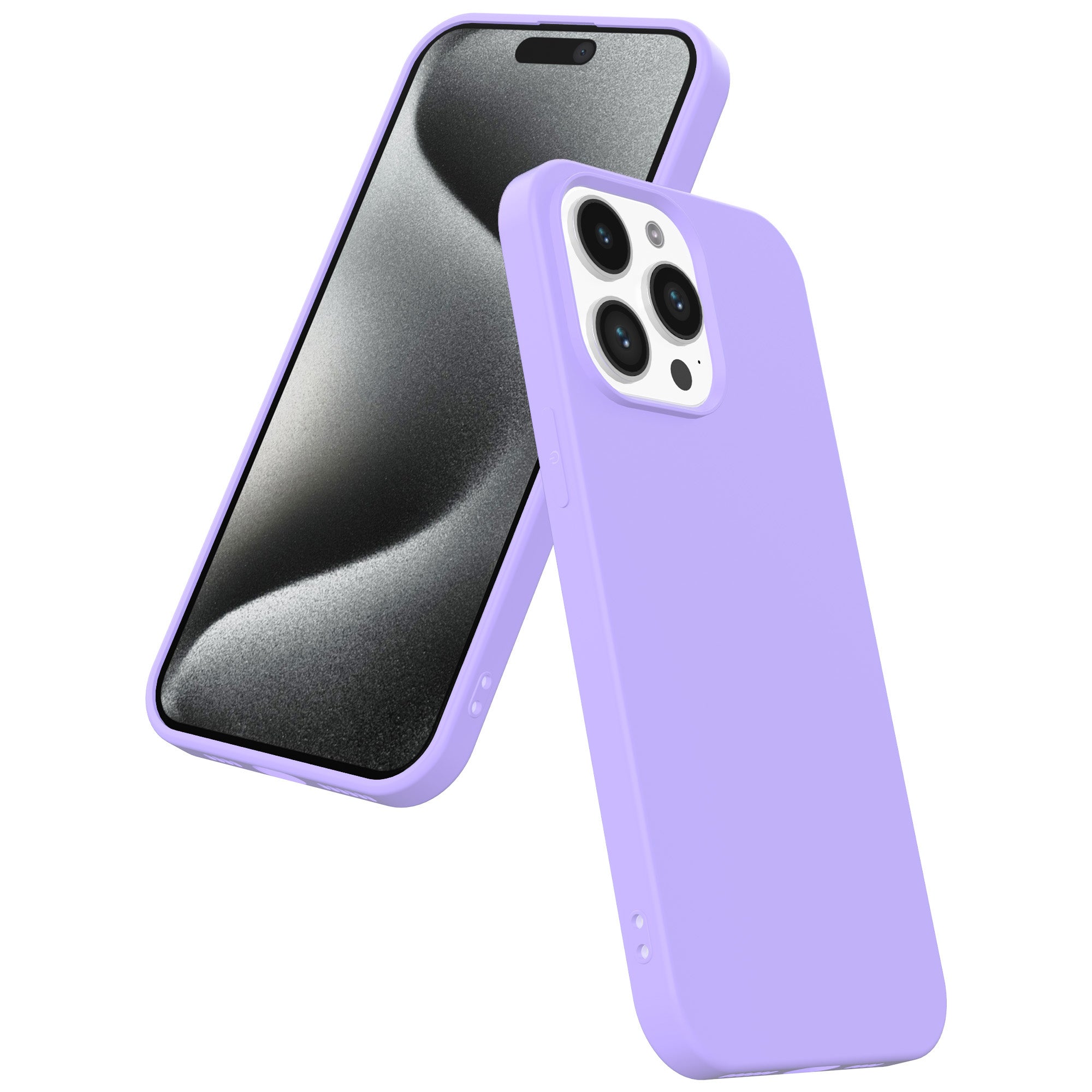 Telefoonhoesje
  Geschikt voor iPhone 15 Pro Max Siliconen met Zachte Beschermende Binnenkant
  - BackCover Case Soft Inside - Paars