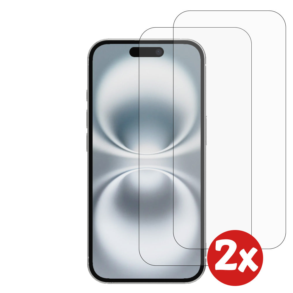 Screenprotector Geschikt voor iPhone 16
  Plus - Beschermglas van Gehard Glas voor iPhone 16 Plus - Tempered Glass
  Screenprotector for iPhone 16 Plus - 0,3mm Dun - 2 Pack