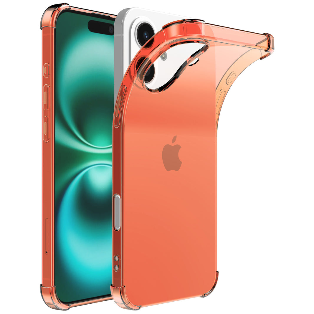 Telefoonhoesje Geschikt voor iPhone 16 Plus
  Transparant Schokbestendig Siliconen Hoesje met Stootrand - Shockproof Back
  Cover Case - Rood