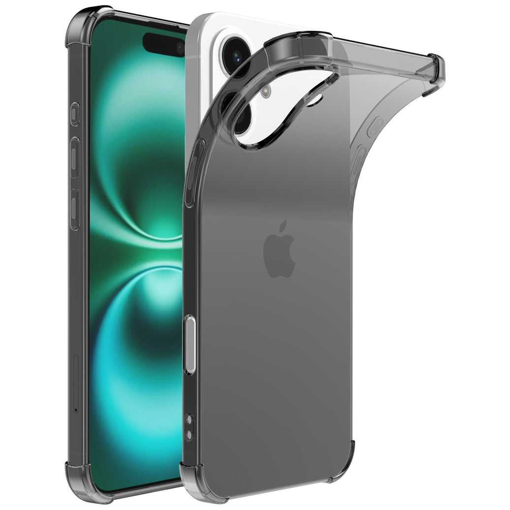 Telefoonhoesje Geschikt voor iPhone 16 Plus
  Transparant Schokbestendig Siliconen Hoesje met Stootrand - Shockproof Back
  Cover Case - Zwart