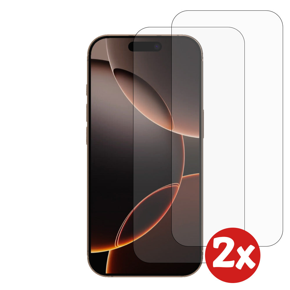 Screenprotector Geschikt voor iPhone 16
  Pro Max - Beschermglas van Gehard Glas voor iPhone 16 Pro Max - Tempered
  Glass Screenprotector for iPhone 16 Pro Max - 0,3mm Dun - 2 Pack