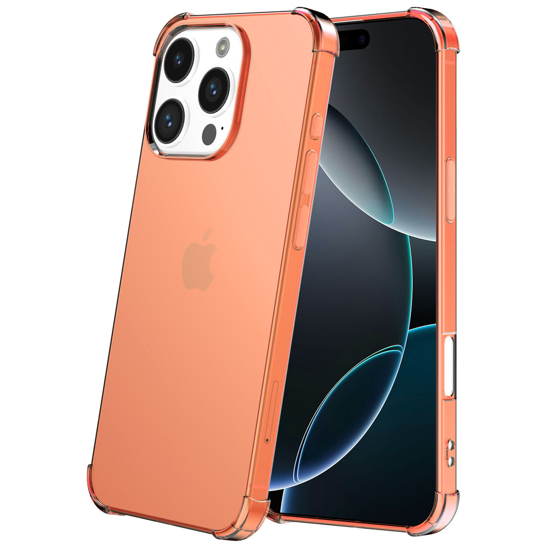 Telefoonhoesje Geschikt voor iPhone 16 Pro Max
  Transparant Schokbestendig Siliconen Hoesje met Stootrand - Shockproof Back
  Cover Case - Rood