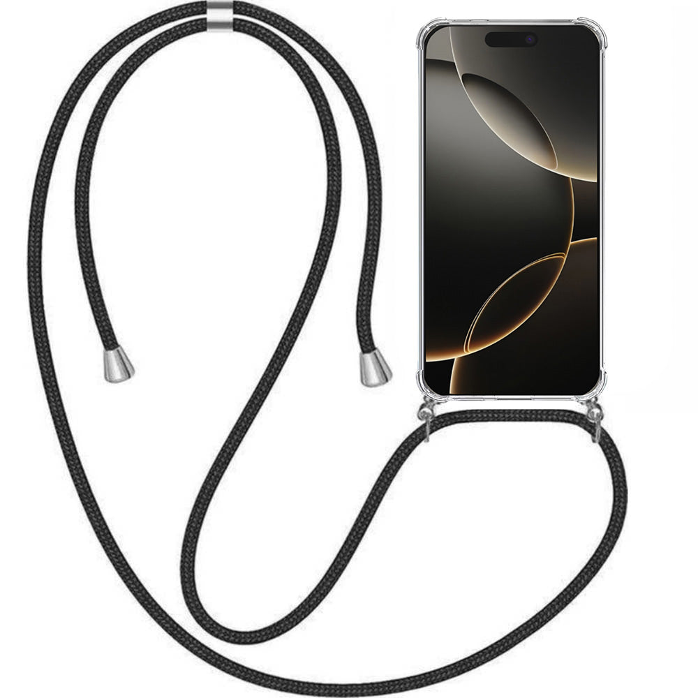 Telefoonhoesje Geschikt voor iPhone 16
  Pro Max met Koord en Stootrand - TPU Backcover Shockproof met Lanyard -
  Smartphonica