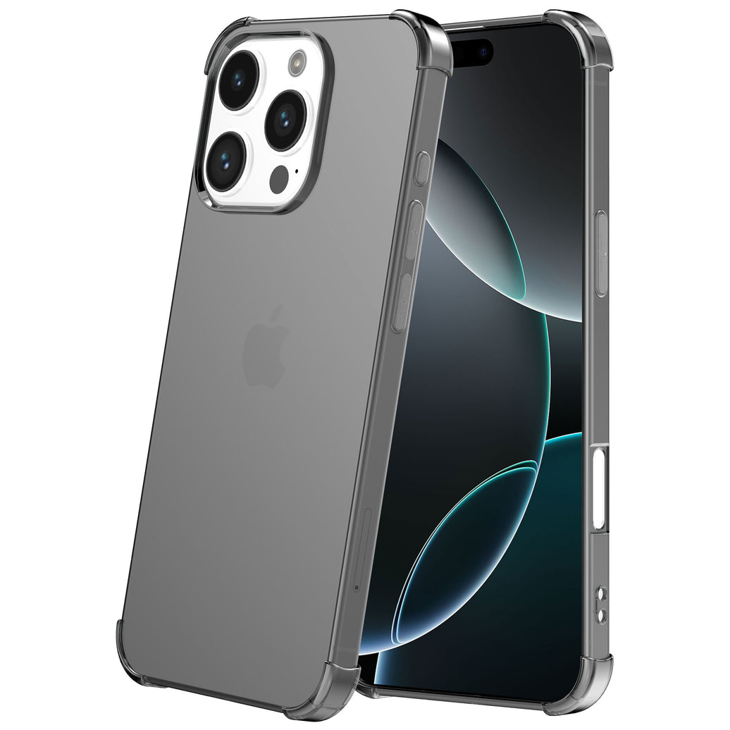 Telefoonhoesje Geschikt voor iPhone 16 Pro
  Transparant Schokbestendig Siliconen Hoesje met Stootrand - Shockproof Back
  Cover Case - Zwart