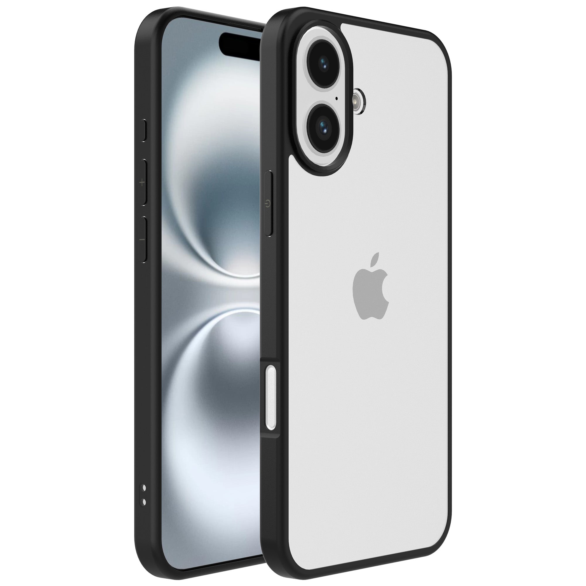 Telefoonhoesje
  Geschikt voor iPhone 16 met Doorzichtige Achterkant en Sterke Zwarte Randen -
  TPU Back Cover Case - Zwart