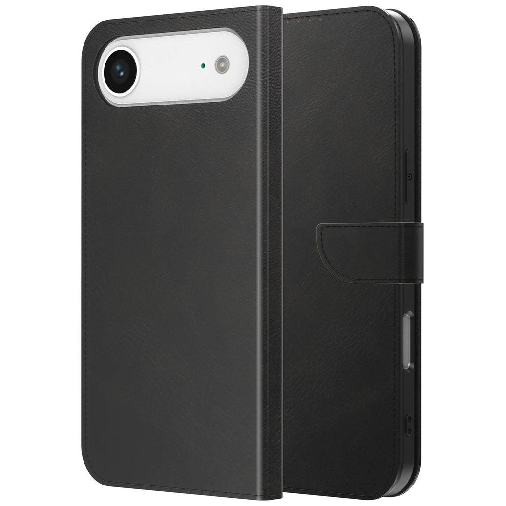 Geschikt voor iPhone 17 Air
  Telefoonhoesje Kunstleer met Magnetisch lipje en Pasjeshouder Book Case met
  Klepje - Walletcase with Cardslot - Zwart - Smartphonica