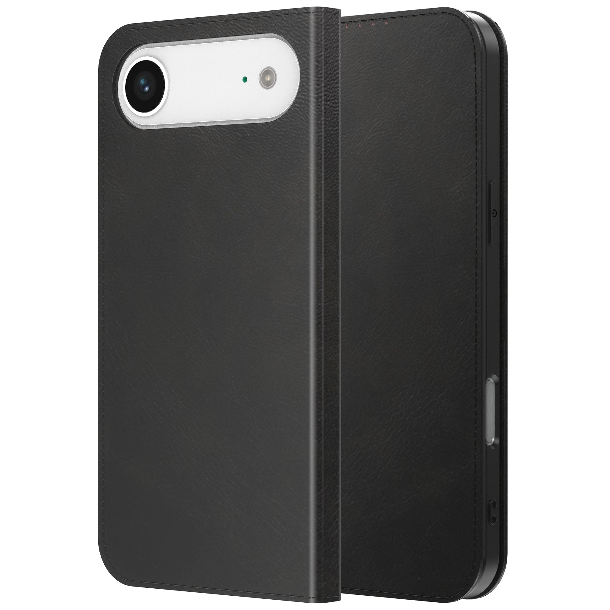 Geschikt voor iPhone 17 Air
  Telefoonhoesje Kunstleer met Magnetische sluiting en Pasjeshouder Bookcase
  met Klepje - Walletcase with Cardslot - Zwart - Smartphonica