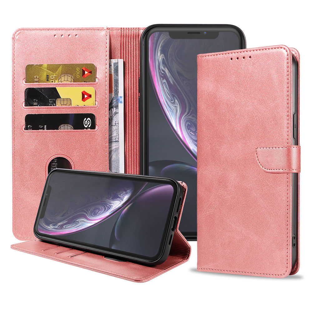 Geschikt voor iPhone XR Telefoonhoesje
  Kunstleer met Magnetisch lipje en Pasjeshouder Book Case met Klepje - Roze -
  Smartphonica
