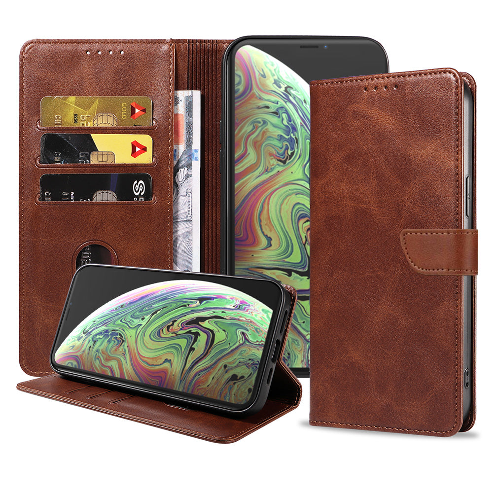 Geschikt voor iPhone Xs Max
  Telefoonhoesje Kunstleer met Magnetisch lipje en Pasjeshouder Book Case met
  Klepje - Donkerbruin - Smartphonica