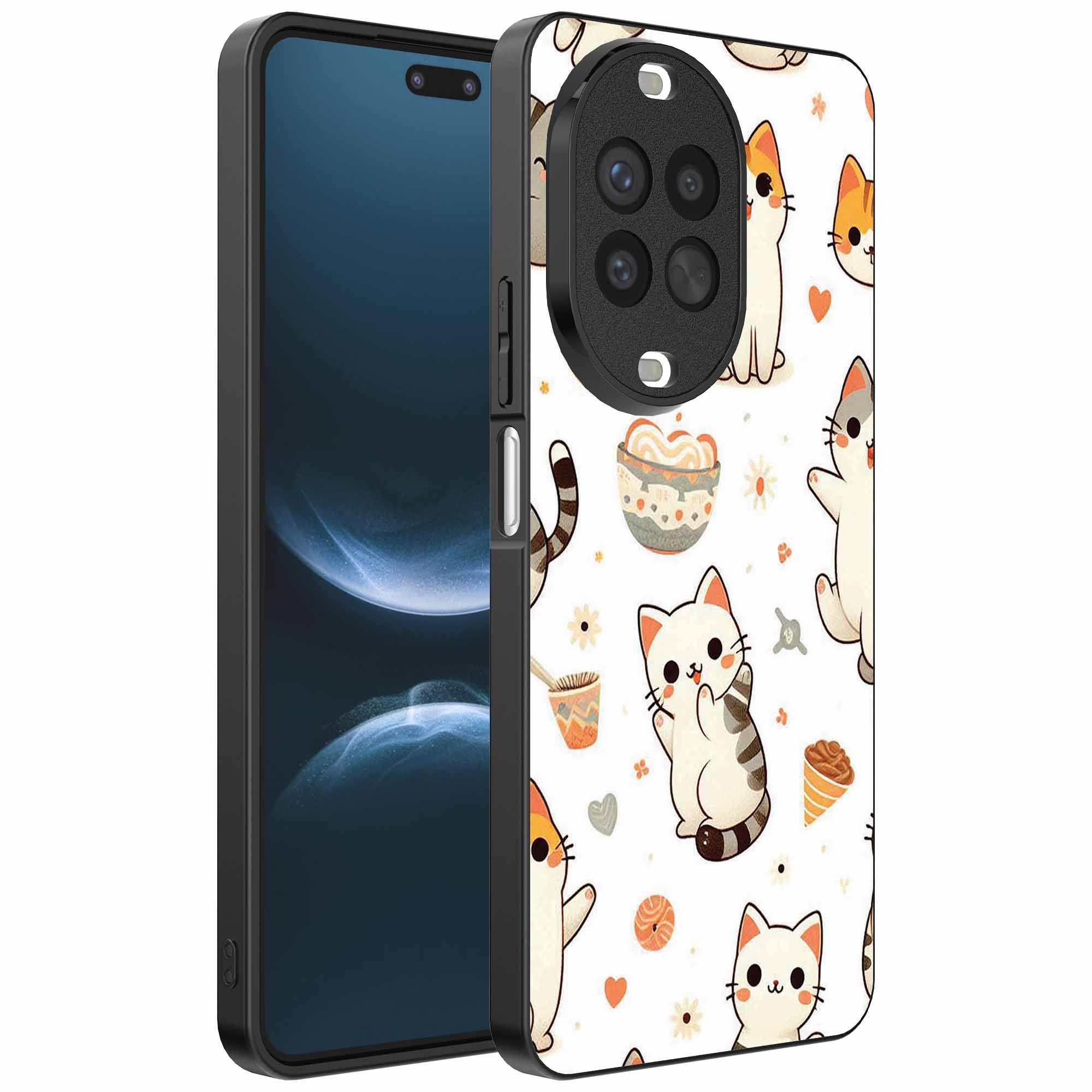 Geschikt voor
  Huawei Nova 14 Pro Telefoonhoesje met katten opdruk - TPU backcover case cat
  design - Smartphonica