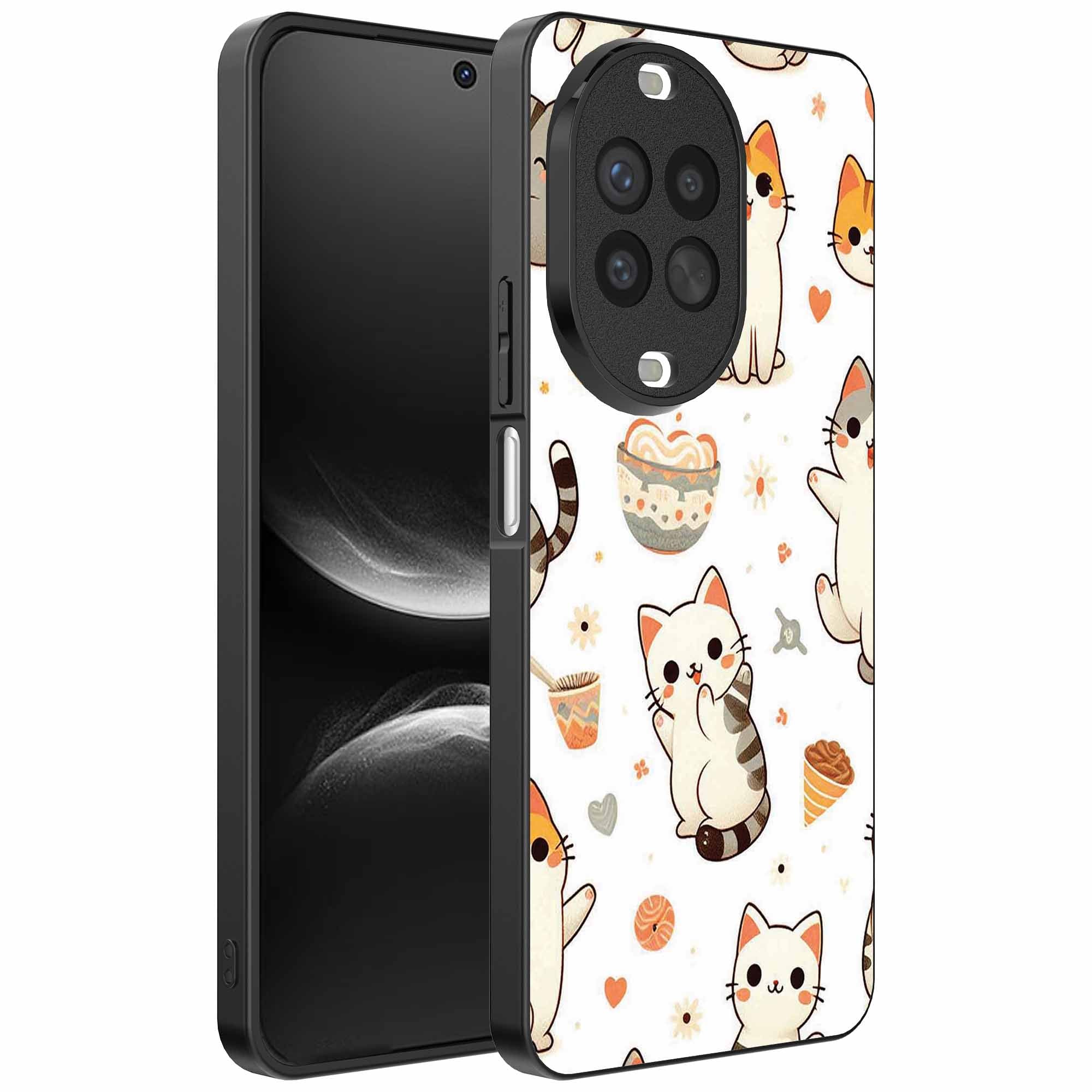 Geschikt voor
  Huawei Nova 14 Telefoonhoesje met katten opdruk - TPU backcover case cat
  design - Smartphonica