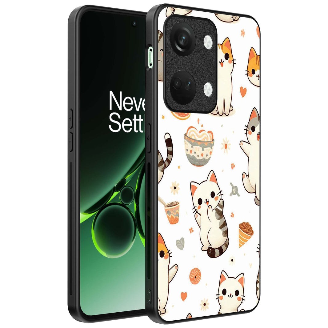 Telefoonhoesje
  Geschikt voor OnePlus Nord 3 met katten opdruk - TPU backcover case cat
  design