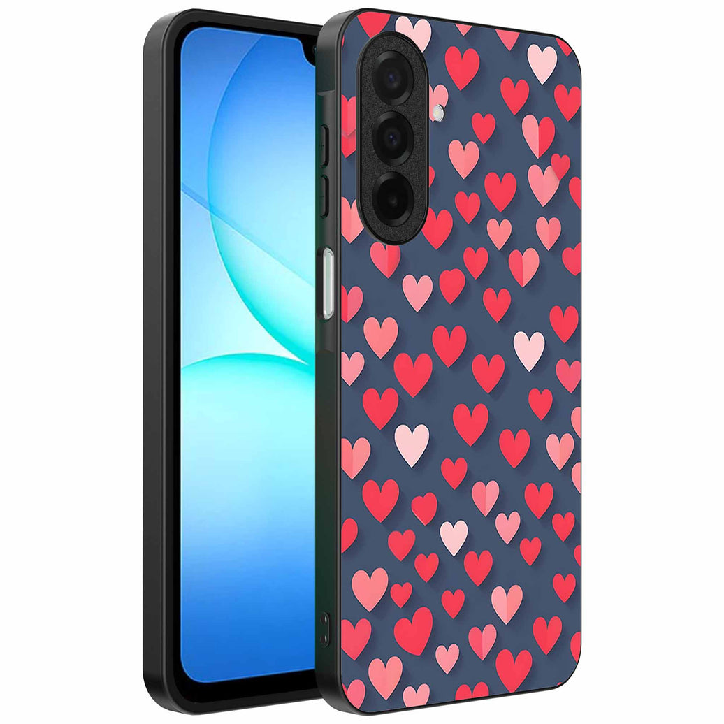 Geschikt voor
  Samsung Galaxy A17 Telefoonhoesje met Roze en Rode Hartjes Opdruk - TPU
  Backcover Case With Rosé and Red Heart Design - Smartphonica