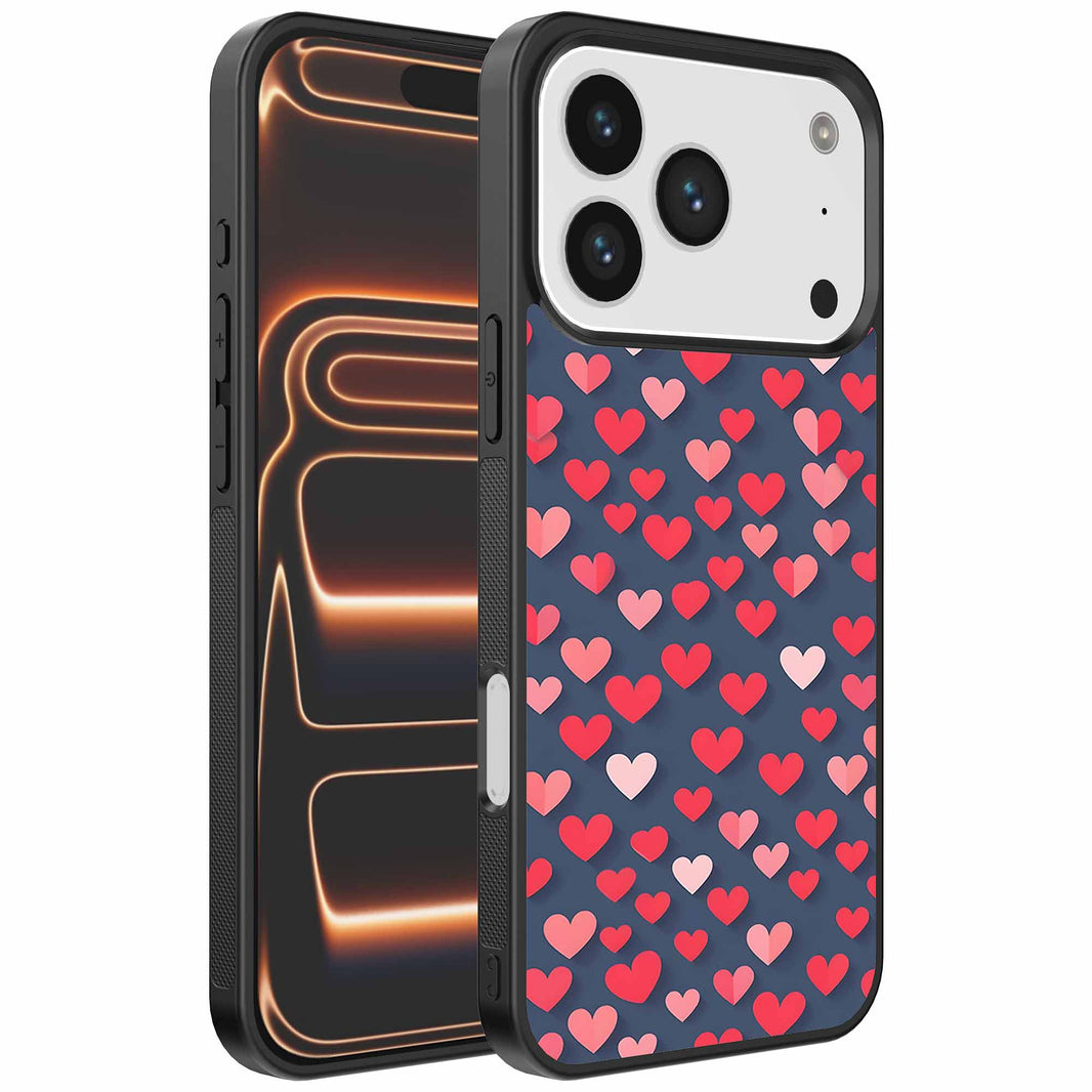 Geschikt voor
  iPhone 17 Pro Max Telefoonhoesje met Roze en Rode Hartjes Opdruk - TPU
  Backcover Case With Rosé and Red Heart Design - Smartphonica