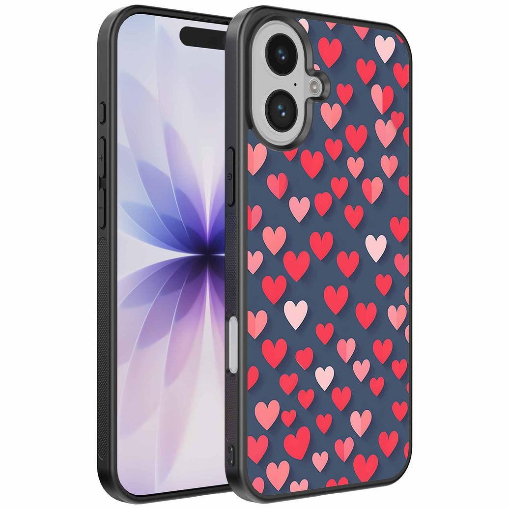 Geschikt voor
  iPhone 17 Telefoonhoesje met Roze en Rode Hartjes Opdruk - TPU Backcover Case
  With Rosé and Red Heart Design - Smartphonica