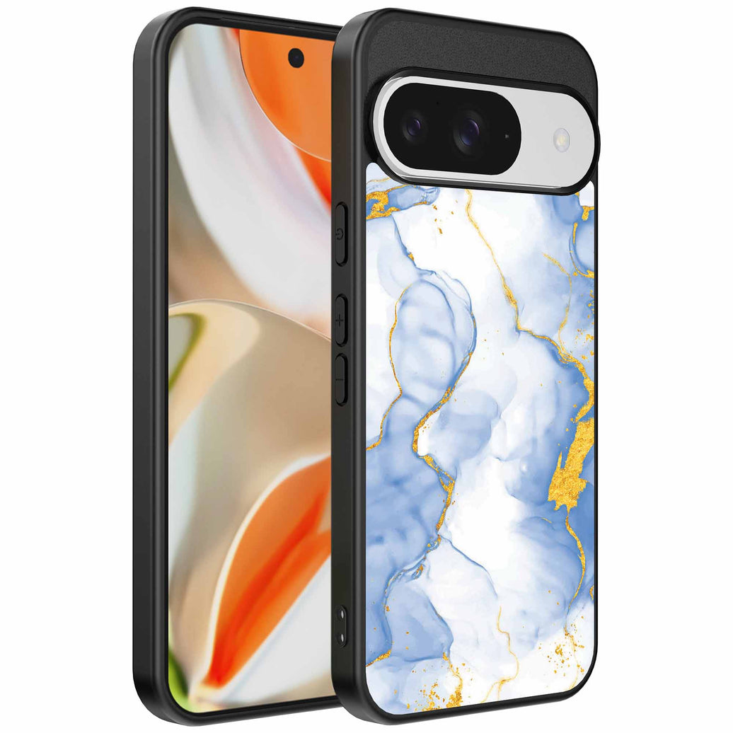 Geschikt voor
  Google Pixel 9 Pro XL Telefoonhoesje met Lichtblauw Goud Marmer Opdruk - TPU
  Backcover Case Lightblue Gold Marble Design - Smartphonica