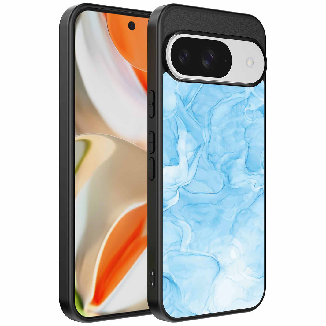 Geschikt voor
  Google Pixel 9 Pro XL Telefoonhoesje met marmer opdruk - TPU backcover case
  marble design - Lichtblauw - Smartphonica