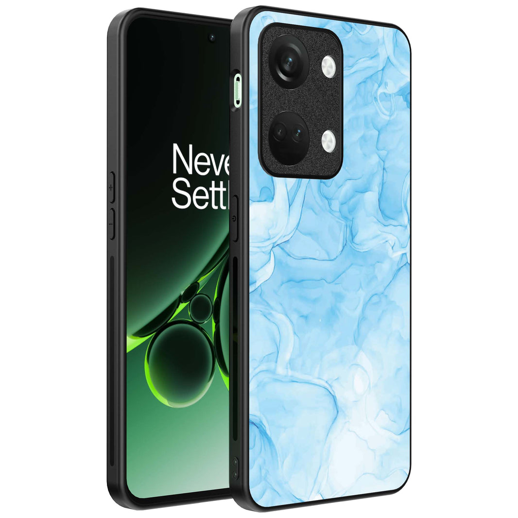 Telefoonhoesje
  Geschikt voor OnePlus Nord 3 met marmer opdruk - TPU backcover case marble
  design - Lichtblauw